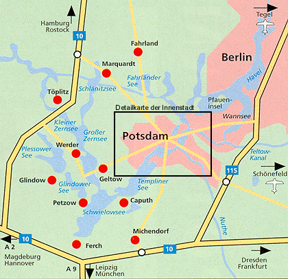 Straenverbindungen nach Potsdam