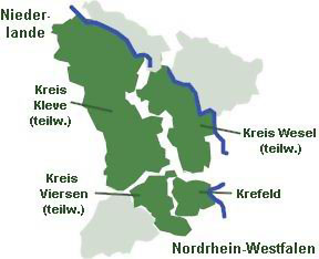 Karte Bezirksgruppe Krefeld